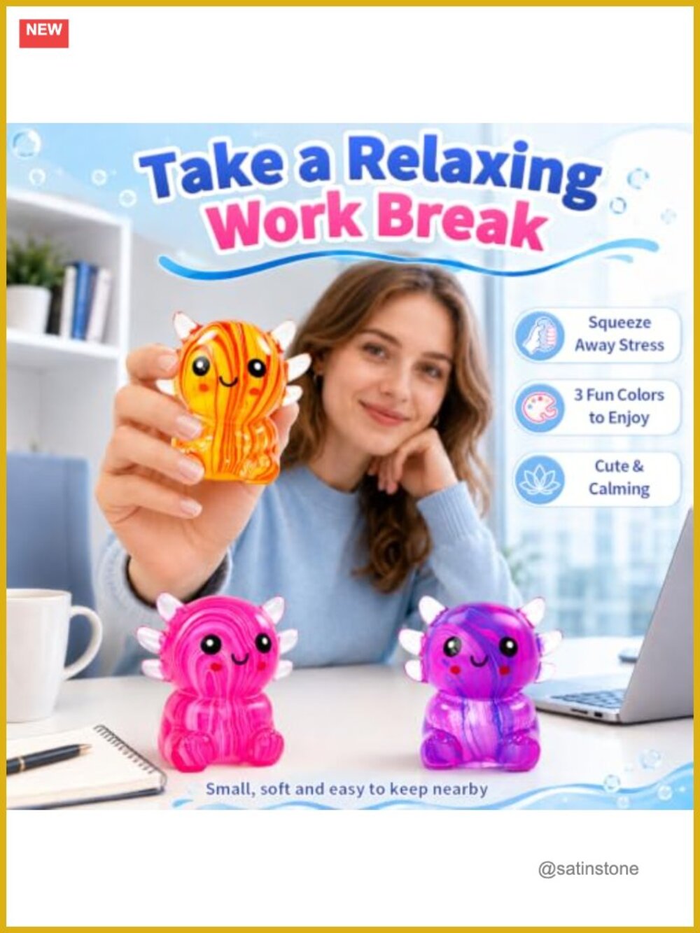 Stress Relief Fidget Toy, Soft Squishy Sensory Squeeze Toy for Adults - Picture 5 of 6